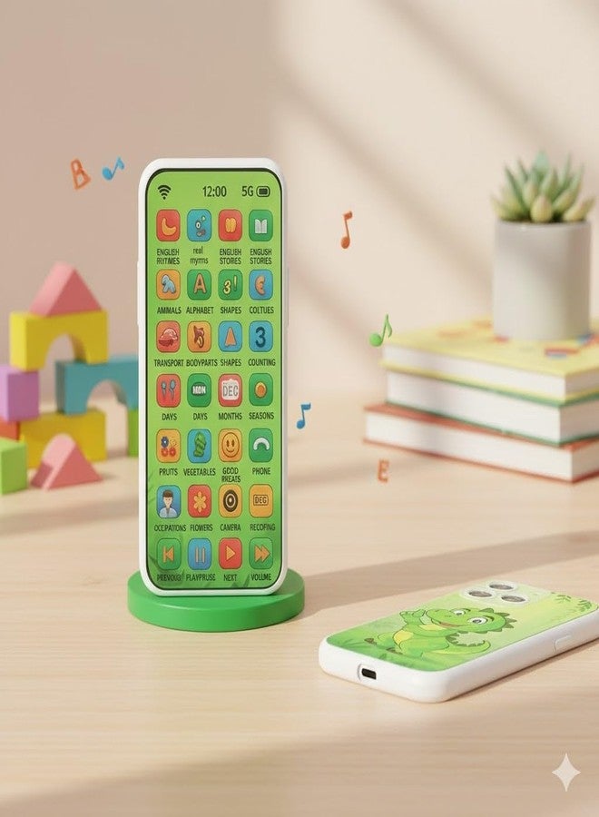 Eksploe Play Craft EduPhone Educational Type-C Rechargeable Musical Toy 28 Functions Recording, Alphabet, Numbers, Varnmala, Animal Sounds, Nursery Rhymes in English & Hindi - Image 4